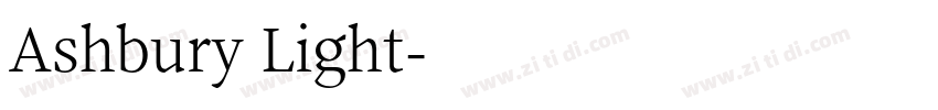 Ashbury Light字体转换